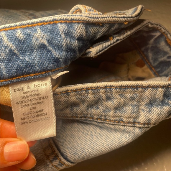 Rag & Bone Light Blue Straight Leg Jeans (Size 23) - Picture 6 of 7
